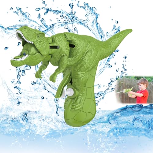 TINGTING Dinosaurier Wasserpistole für Kinder, Dino Wasserpistolen Dino Wasser Spritz Pistolen Dinosaurier Wasser Pistolen mit Rotierendem Kopf Sommer Wasserspiel Spielzeug für Strand Schwimmbad von TINGTING