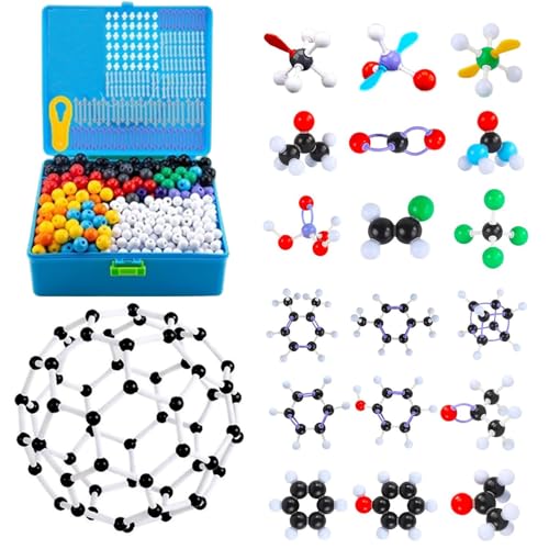 TINMAGI 818 Stücke Organische Chemie Molekülmodell Set,Molekülbaukasten Chemie für anorganische und organische Strukturen Atom Link Model Set für Lehramtsstudenten von TINMAGI