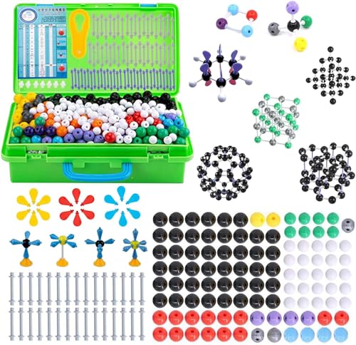 TINMAGI 928 Stücke Organische Chemie Molekülmodell Set,Molekülbaukasten Chemie für anorganische und organische Strukturen Atom Link Model Set für Lehramtsstudenten von TINMAGI