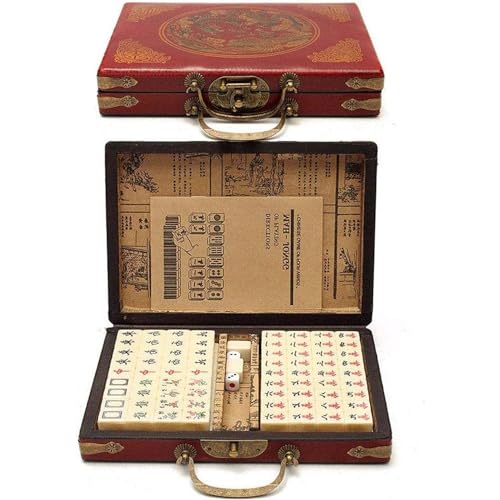 TINMAGI Mahjong,Mahjong Ratstone,Mahjong Set,Tragbares traditionelles chinesisches Mini-Mahjong-Spiel mit 144 Steinen für Familienspiele, Partys und lustige Spiele für Erwachsene zum Zeitvertreib. TINMAGI Mahjong,Mahjong Ratstone,Mahjong Set,Tragbares traditionelles chinesisches Mini-Mahjong-Spiel mit 144 Steinen für Familienspiele, Partys und lustige Spiele für Erwachsene zum Zeitvertreib. von TINMAGI