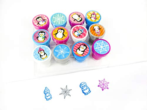 TINYMILLS 12-teiliges Stempel-Set mit Pinguin-Motiv für Kinder, selbstfärbender Stempel, Geschenk, Strumpffüller, Winter-Party, Gastgeschenk, Tüte, Lehrerstempel TINYMILLS 12-teiliges Stempel-Set mit Pinguin-Motiv für Kinder, selbstfärbender Stempel, Geschenk, Strumpffüller, Winter-Party, Gastgeschenk, Tüte, Lehrerstempel von TINYMILLS