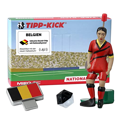 TIPP-KICK Belgien-Box I Original Set Belgien-Star-Kicker & Belgien-Soundchip in der Torwandbox I Figur Spiel I Zubehör von TIPP-KICK