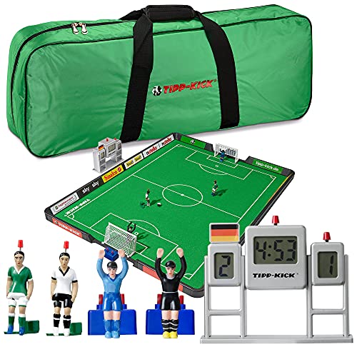 TIPP-KICK Turnier Edition Deutschland Set Spielfeld, 2X Spieler, 2X Torwart, 2X Plastiktor, 5X Ball, 1x Halbzeituhr+Soundchip von TIPP-KICK