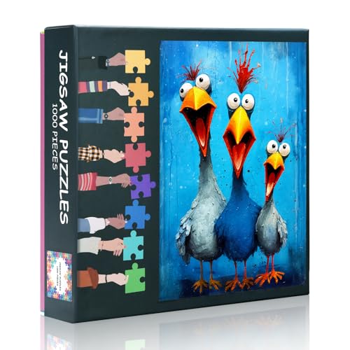 1000-Teile Puzzles für Erwachsene Lustige Hühner Schwieriges herausforderndes Bilderrahmenpuzzle Lustige Badezimmer-Malerei Spiele für Erwachsene - 50x70 cm 1000-Teile Puzzles für Erwachsene Lustige Hühner Schwieriges herausforderndes Bilderrahmenpuzzle Lustige Badezimmer-Malerei Spiele für Erwachsene - 50x70 cm von TISHIRON
