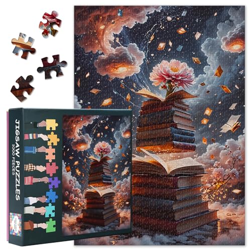 1000 Teile Stapel Bücher Mit Blumen Puzzles Für Erwachsene Bücher Puzzle Kunst Für Erwachsene Wohnaccessoires Buch Blumen Puzzles Für Puzzle Geschenke Für Familie Freunde Spiele 50cmx70cm 1000 Teile Stapel Bücher Mit Blumen Puzzles Für Erwachsene Bücher Puzzle Kunst Für Erwachsene Wohnaccessoires Buch Blumen Puzzles Für Puzzle Geschenke Für Familie Freunde Spiele 50cmx70cm von TISHIRON