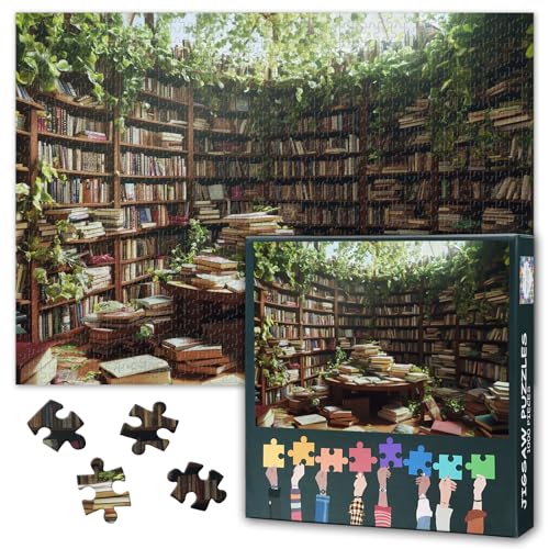 Bibliothek Puzzles 1000 Teile, Bücher voller Bücher Puzzle Erwachsene, 1000 Teile Puzzles für Erwachsene, 70 x 50cm Puzzle Impossible Geschicklichkeitsspiel für die Ganze Familie Bibliothek Puzzles 1000 Teile, Bücher voller Bücher Puzzle Erwachsene, 1000 Teile Puzzles für Erwachsene, 70 x 50cm Puzzle Impossible Geschicklichkeitsspiel für die Ganze Familie von TISHIRON