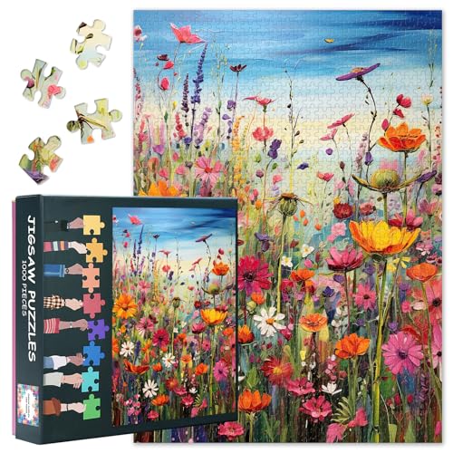 Blumen Puzzle 1000 Teile Bloom Plant Puzzles für Erwachsene Männer Frauen Geschenk Blossom Herausfordernde Puzzles Spiel Bunte Kunstwerk Puzzle für Familie Fertige Größe ist 70 x 50 cm Blumen Puzzle 1000 Teile Bloom Plant Puzzles für Erwachsene Männer Frauen Geschenk Blossom Herausfordernde Puzzles Spiel Bunte Kunstwerk Puzzle für Familie Fertige Größe ist 70 x 50 cm von TISHIRON