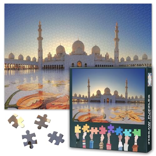 Erwachsene Islamische Puzzle 1000 Blöcke, Abu Dhabi Große Moschee Puzzle, Erwachsene Erwachsene Puzzle, Puzzle-Spiel oder Spielzeug für ältere Freunde 50x70cm Erwachsene Islamische Puzzle 1000 Blöcke, Abu Dhabi Große Moschee Puzzle, Erwachsene Erwachsene Puzzle, Puzzle-Spiel oder Spielzeug für ältere Freunde 50x70cm von TISHIRON