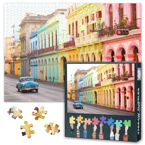 Erwachsene Puzzle 1000 Blöcke, Havanna Puzzle, Kubanische Erwachsene Puzzles, Erwachsene-Puzzles-Spiele oder Spielzeug, Geeignet für ältere Freunde 50x70 cm Erwachsene Puzzle 1000 Blöcke, Havanna Puzzle, Kubanische Erwachsene Puzzles, Erwachsene-Puzzles-Spiele oder Spielzeug, Geeignet für ältere Freunde 50x70 cm von TISHIRON