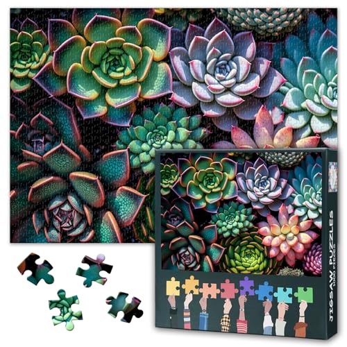 Erwachsene Puzzles 1000 Blöcke, Farbige Fleisch Pflanzen Puzzle, Pflanzen Erwachsene Puzzles, Puzzle-Spiele oder Spielzeug, geeignet für ältere Freunde 50X70CM Erwachsene Puzzles 1000 Blöcke, Farbige Fleisch Pflanzen Puzzle, Pflanzen Erwachsene Puzzles, Puzzle-Spiele oder Spielzeug, geeignet für ältere Freunde 50X70CM von TISHIRON