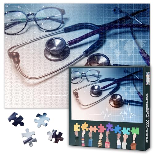 Erwachsene Stethoskop Puzzle 1000 Stücke, Medizinische Puzzles, Erwachsene Puzzles, Puzzle Spiele oder Spielzeug für ältere Freunde 50x70 cm Erwachsene Stethoskop Puzzle 1000 Stücke, Medizinische Puzzles, Erwachsene Puzzles, Puzzle Spiele oder Spielzeug für ältere Freunde 50x70 cm von TISHIRON