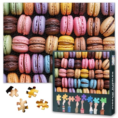 Farbenfrohe Makronen-Puzzlespiele – Makronen-Geburtstagskuchen – 1000-teiliges Puzzle für Erwachsene – Herausforderndes Puzzle, Perfekt für Spieleabende – Fertige Größe: 20x27 inch Farbenfrohe Makronen-Puzzlespiele – Makronen-Geburtstagskuchen – 1000-teiliges Puzzle für Erwachsene – Herausforderndes Puzzle, Perfekt für Spieleabende – Fertige Größe: 20x27 inch von TISHIRON