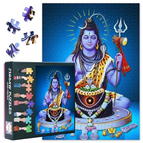 Hindu Gott Erwachsene Puzzles 1000 Blöcke, Shiva Gott Puzzles, Erwachsene Puzzle, Puzzle-Spiele oder Spielzeug für ältere Freunde 50x70 cm Hindu Gott Erwachsene Puzzles 1000 Blöcke, Shiva Gott Puzzles, Erwachsene Puzzle, Puzzle-Spiele oder Spielzeug für ältere Freunde 50x70 cm von TISHIRON