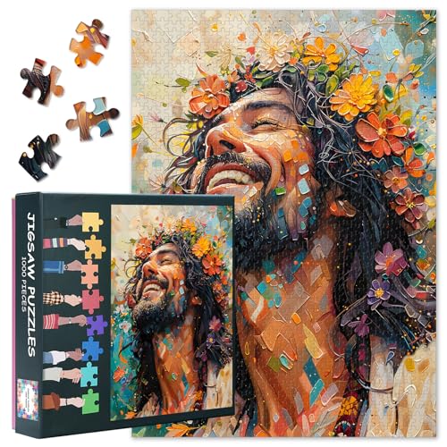 Jesus Puzzles für Erwachsene 1000 Stücke, Jesus Christus Portrait Retter Gesicht Spiele Puzzle, Bunte Religiöse 1000 Stück Puzzle mit Versteckten Bildern Herausforderung Familie Aktivität 27.5"x19.6" Jesus Puzzles für Erwachsene 1000 Stücke, Jesus Christus Portrait Retter Gesicht Spiele Puzzle, Bunte Religiöse 1000 Stück Puzzle mit Versteckten Bildern Herausforderung Familie Aktivität 27.5"x19.6" von TISHIRON