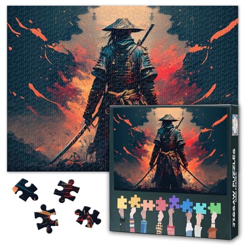 Krieger Puzzles 1000 Teile, Samurai mit dem Schwert Puzzle Erwachsene, 1000 Teile Puzzles für Erwachsene, Puzzle Impossible Geschicklichkeitsspiel für die Ganze Familie 70 x 50 cm Krieger Puzzles 1000 Teile, Samurai mit dem Schwert Puzzle Erwachsene, 1000 Teile Puzzles für Erwachsene, Puzzle Impossible Geschicklichkeitsspiel für die Ganze Familie 70 x 50 cm von TISHIRON