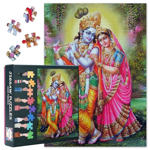 Kṛṣṇa Erwachsene Puzzles 1000 Blöcke, Indische Kṛṣṇa Puzzle, Hindu Götter Erwachsene Puzzles, Puzzle Spiele oder Spielzeug für ältere Freunde 50x70 cm Kṛṣṇa Erwachsene Puzzles 1000 Blöcke, Indische Kṛṣṇa Puzzle, Hindu Götter Erwachsene Puzzles, Puzzle Spiele oder Spielzeug für ältere Freunde 50x70 cm von TISHIRON