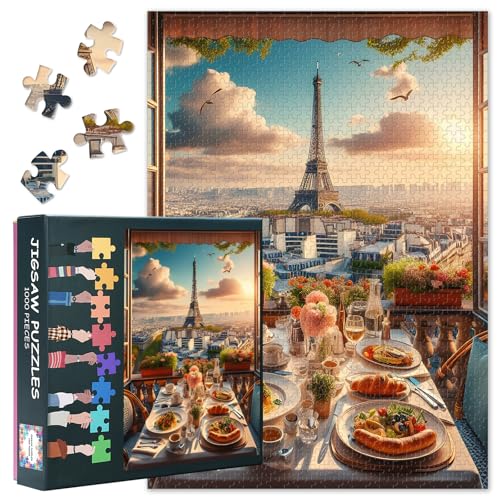 Lebendige, herrliche Aussicht auf den Eiffelturm Spiele – Genießen Sie köstliches Essen in Paris – 1000-teiliges Puzzle für Erwachsene – Herausforderndes Puzzle, perfekt für Spieleabende 20x27 inch Lebendige, herrliche Aussicht auf den Eiffelturm Spiele – Genießen Sie köstliches Essen in Paris – 1000-teiliges Puzzle für Erwachsene – Herausforderndes Puzzle, perfekt für Spieleabende 20x27 inch von TISHIRON