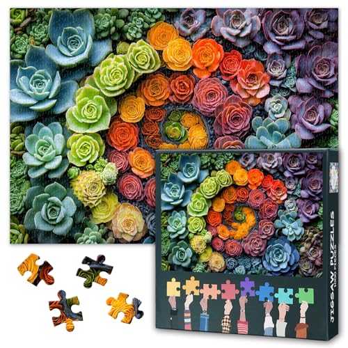 Lebendige Sammlung von Sukkulenten und Rosen Spiele – Bunte Sukkulenten – 1000-teiliges Puzzle für Erwachsene – Herausforderndes Puzzle, perfekt für Spieleabende – Fertige Größe: 20X27 INCH Lebendige Sammlung von Sukkulenten und Rosen Spiele – Bunte Sukkulenten – 1000-teiliges Puzzle für Erwachsene – Herausforderndes Puzzle, perfekt für Spieleabende – Fertige Größe: 20X27 INCH von TISHIRON
