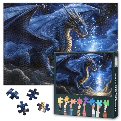 Lightning Dragon Puzzles für Erwachsene - Jigsaw Puzzles 1000 Teile Erwachsene, 70 x 50 cm Fantasy Tiere Kunst schwierig und Herausforderung Puzzle-Spiel für Wohnzimmer Wanddekoration Lightning Dragon Puzzles für Erwachsene - Jigsaw Puzzles 1000 Teile Erwachsene, 70 x 50 cm Fantasy Tiere Kunst schwierig und Herausforderung Puzzle-Spiel für Wohnzimmer Wanddekoration von TISHIRON