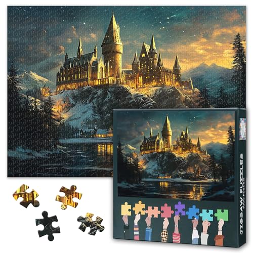 Mysteriöse Schloss-Puzzles für Erwachsene, 1000 Teile – Hoch Aufragende Berge, Jedes Teil ist EIN Unikat, DIY-Puzzles zum Stressabbau, Moderne Wanddekoration für Ihr Zuhause, Geschenk, 70 x 50 cm Mysteriöse Schloss-Puzzles für Erwachsene, 1000 Teile – Hoch Aufragende Berge, Jedes Teil ist EIN Unikat, DIY-Puzzles zum Stressabbau, Moderne Wanddekoration für Ihr Zuhause, Geschenk, 70 x 50 cm von TISHIRON