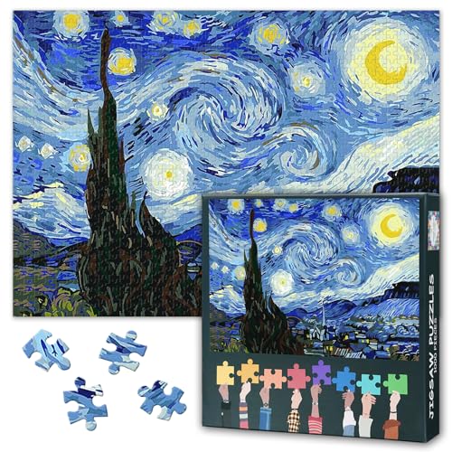 Nachtlandschaft Jigsaw Puzzles 1000 Pieces for Adults, Nachtlandschaft Puzzle, Puzzles Adult 1000 Pieces, Impossible Puzzle for Adults 20X27 INCH von TISHIRON