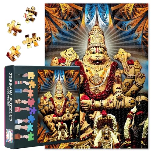 Narasimha Erwachsene Puzzle 1000 Blöcke, Hindu Götter Puzzles, Erwachsene Puzzle Spiel oder Spielzeug, geeignet für ältere Freunde 50x70 cm Narasimha Erwachsene Puzzle 1000 Blöcke, Hindu Götter Puzzles, Erwachsene Puzzle Spiel oder Spielzeug, geeignet für ältere Freunde 50x70 cm von TISHIRON