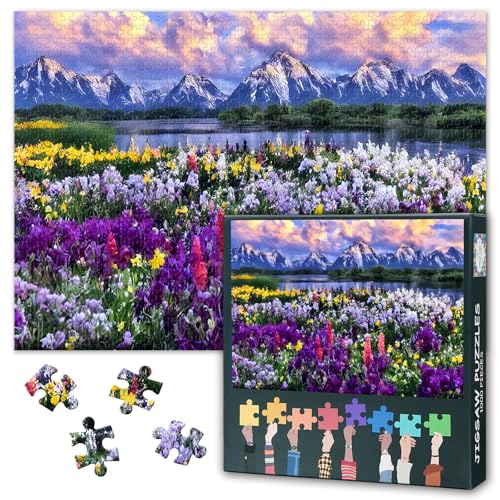 National Natural Scenery of The US Puzzle, 1000-teiliges Puzzle für Erwachsene, Berge und Blumenfelder Puzzles, anspruchsvolle Puzzles, Geschenk zur Wohnraumdekoration 27 x 20 inch National Natural Scenery of The US Puzzle, 1000-teiliges Puzzle für Erwachsene, Berge und Blumenfelder Puzzles, anspruchsvolle Puzzles, Geschenk zur Wohnraumdekoration 27 x 20 inch von TISHIRON