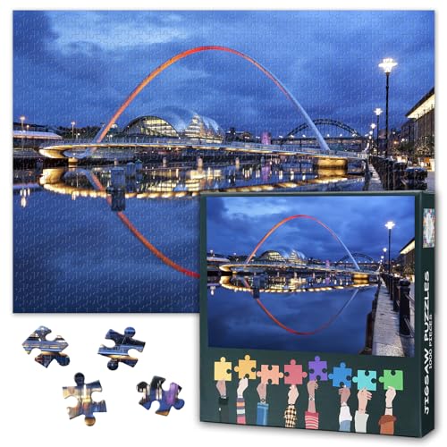 Newcastle Upon Tyne England Erwachsenen-Puzzles 1000 Blöcke, Gateshead Millennium Bridge-Puzzle, Erwachsenen-Puzzles, Puzzle-Spiel oder Spielzeug für ältere Freunde 50X70CM Newcastle Upon Tyne England Erwachsenen-Puzzles 1000 Blöcke, Gateshead Millennium Bridge-Puzzle, Erwachsenen-Puzzles, Puzzle-Spiel oder Spielzeug für ältere Freunde 50X70CM von TISHIRON