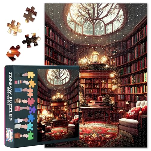 Puzzle 1000 Teile - 1000 Teile Puzzle für Erwachsene, Antike Bibliothek mit Holzbücherregalen & Vintage-Büchern, Erwachsenenpuzzles 1000 Teile - 69,8 x 50 cm Puzzle 1000 Teile - 1000 Teile Puzzle für Erwachsene, Antike Bibliothek mit Holzbücherregalen & Vintage-Büchern, Erwachsenenpuzzles 1000 Teile - 69,8 x 50 cm von TISHIRON