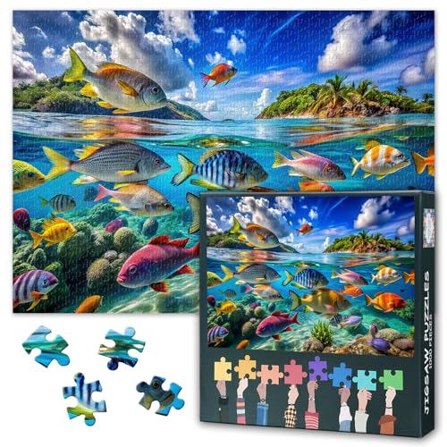 Puzzle Spiel Unterwasserwelt Landschaft Puzzle Puzzles 1000 Stücke für Erwachsene Home Wanddekoration Interessante Herausforderungen Spielzeug für Erwachsene und Jugendliche Größe: 70x50cm Puzzle Spiel Unterwasserwelt Landschaft Puzzle Puzzles 1000 Stücke für Erwachsene Home Wanddekoration Interessante Herausforderungen Spielzeug für Erwachsene und Jugendliche Größe: 70x50cm von TISHIRON