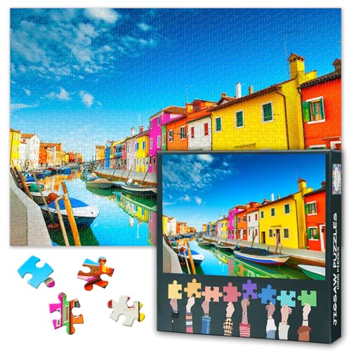 Puzzles für Erwachsene 1000 Blöcke, Italien Venedig, Insel Burano Puzzles für Erwachsene, Puzzle-Spiele für Erwachsene oder Spielzeug für ältere Freunde 50x70 cm Puzzles für Erwachsene 1000 Blöcke, Italien Venedig, Insel Burano Puzzles für Erwachsene, Puzzle-Spiele für Erwachsene oder Spielzeug für ältere Freunde 50x70 cm von TISHIRON