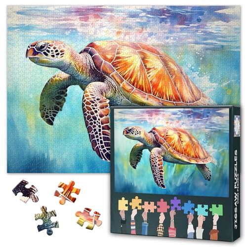 Puzzles für Erwachsene 1000 Teile, Puzzles als Anspruchsvolles Spiel für den Abend, Meeresschildkröten-Puzzle, zusammen, Staubfrei, als Dekoration für zu Hause 20x27 inch Puzzles für Erwachsene 1000 Teile, Puzzles als Anspruchsvolles Spiel für den Abend, Meeresschildkröten-Puzzle, zusammen, Staubfrei, als Dekoration für zu Hause 20x27 inch von TISHIRON