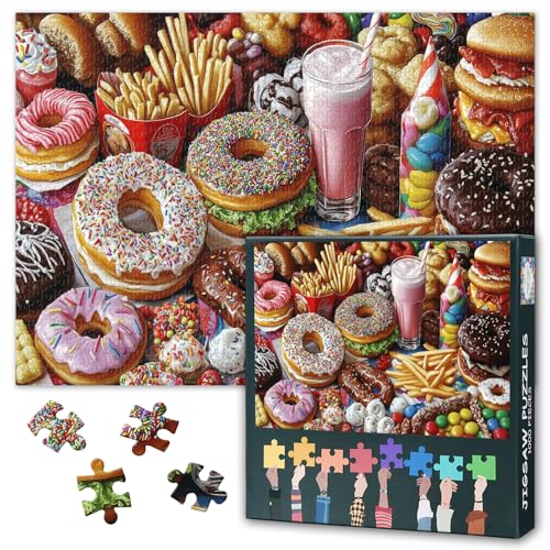 Puzzles für Erwachsene 1000 Teile – Donut-Puzzles, alle Arten von Fast Food und Desserts 1000-teiliges Puzzle für Erwachsene Weltraum-Motiv für die Wohnraumdekoration 70 * 50 cm Puzzles für Erwachsene 1000 Teile – Donut-Puzzles, alle Arten von Fast Food und Desserts 1000-teiliges Puzzle für Erwachsene Weltraum-Motiv für die Wohnraumdekoration 70 * 50 cm von TISHIRON