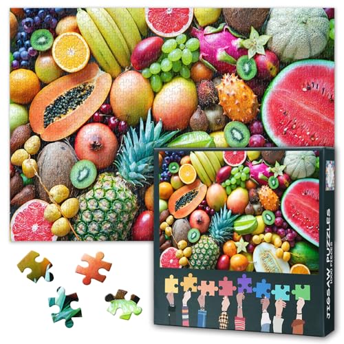 Puzzles für Erwachsene mit 1000 Teilen: Sortiment bunter reifer tropischer Früchte – Anspruchsvolles 1000-Teile-Puzzle für Erwachsene, Kunstwerk für Wohnkultur und Entspannung 20X27inch Puzzles für Erwachsene mit 1000 Teilen: Sortiment bunter reifer tropischer Früchte – Anspruchsvolles 1000-Teile-Puzzle für Erwachsene, Kunstwerk für Wohnkultur und Entspannung 20X27inch von TISHIRON