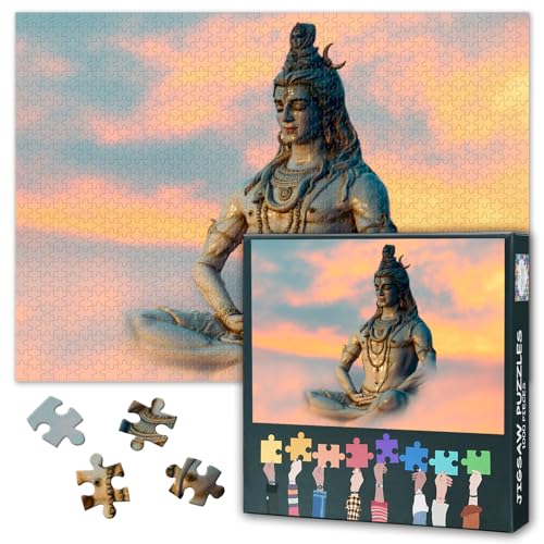 Shiva Erwachsenen Puzzles 1000 Stück, Hindu Götter Puzzle, Erwachsenen Puzzle, Puzzles Spiele oder Spielzeug für ältere Freunde 50x70 cm Shiva Erwachsenen Puzzles 1000 Stück, Hindu Götter Puzzle, Erwachsenen Puzzle, Puzzles Spiele oder Spielzeug für ältere Freunde 50x70 cm von TISHIRON
