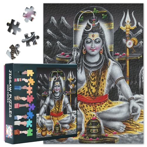 Shiva Erwachsenen Puzzles 1000 Stück, Hindu Gott Puzzle, Shiva Erwachsenen Puzzle Spiele oder Spielzeug Geeignet für ältere Freunde 50x70 cm Shiva Erwachsenen Puzzles 1000 Stück, Hindu Gott Puzzle, Shiva Erwachsenen Puzzle Spiele oder Spielzeug Geeignet für ältere Freunde 50x70 cm von TISHIRON