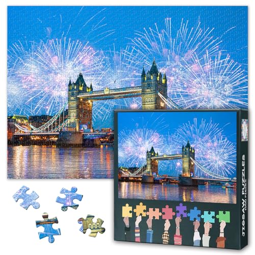 Tower Bridge Erwachsenen Puzzles 1000 Blöcke, Themse-Puzzle, Erwachsenen Puzzle Spiele oder Spielzeug für ältere Freunde 50X70CM Tower Bridge Erwachsenen Puzzles 1000 Blöcke, Themse-Puzzle, Erwachsenen Puzzle Spiele oder Spielzeug für ältere Freunde 50X70CM von TISHIRON