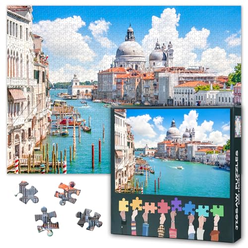 Venedig Italienisch Erwachsenen Puzzle 1000 Blöcke, Canal Grande Puzzles, Santa Maria Della Catedral Erwachsenen Puzzles Puzzle-Spiele oder Spielzeug für ältere Freunde 50x70 cm Venedig Italienisch Erwachsenen Puzzle 1000 Blöcke, Canal Grande Puzzles, Santa Maria Della Catedral Erwachsenen Puzzles Puzzle-Spiele oder Spielzeug für ältere Freunde 50x70 cm von TISHIRON