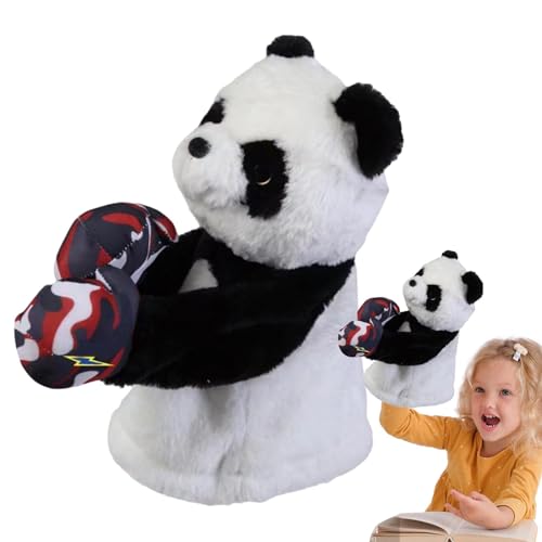 Boxer-Handpuppe, Kung-Fu-Tier-Panda-Spielzeug, Handschuhpuppe, Kinderspiel-Plüschspielzeug, Plüsch-Handpuppen-Aktionsspielzeug, interaktives Trickspielzeug mit Sound und Box-Action-Handpuppengeschenk von TISSAC