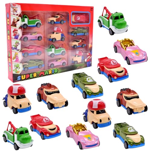 Car Spielzeugauto Set,12Stück Auto Spielzeug Mini Die Cast Spielzeugautos Autos Spielzeug Pull Back Autos Kleine Fahrzeuge Mini Cars Spielzeug Auto Spielzeug für Kleinkinder Mädchen Jungen Spielzeug von TIUASHR