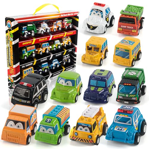 TIVUNORON Auto Spielzeug Set, 12 Stück Kinder Mini Spielzeugautos, Zurückziehen Mini Spielzeugautos, Pull Back Autos, Kleine Autos Toy, Geschenk für Kinder ab 3 Jahre TIVUNORON Auto Spielzeug Set, 12 Stück Kinder Mini Spielzeugautos, Zurückziehen Mini Spielzeugautos, Pull Back Autos, Kleine Autos Toy, Geschenk für Kinder ab 3 Jahre von TIVUNORON