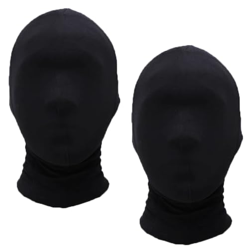 TIutmivo 2PCS Gesichtslose Maske Halloween, Vollgesichtsmaske Schwarz, Vollgesichtsmaske Halloween, Kopfmaske Gesichtslose, für Halloween Party Kostüm Zubehör von TIutmivo