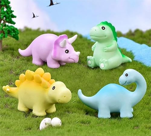 TIutmivo Mini Dinosaurier-Figuren Set, Dinosaurier Statuen, für Miniatur-Landschafts- und Gartendekoration (A) von TIutmivo