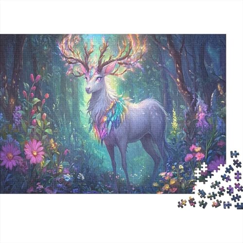 Bunte Hirsche Puzzle Hymne Lernspiel 1000 PCS Stressabbau-Spielzeug Holzpuzzles PuzzlePädagogisches Für Die Ganze Familie 1000pcs (75x50cm) von TJLROUVNK