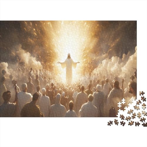 Christus Puzzle Wolken Buntes Legespiel 1000 Teile Herausforderungsspielzeug Holzpuzzles PuzzlePädagogisches Für Erwachsene Kinder 1000pcs (75x50cm) von TJLROUVNK