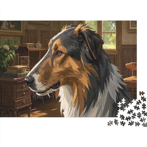 Deutscher Schäferhund Puzzle Haustier Lernspiel 1000 Teile Stressabbau-Spielzeug Holzpuzzles PuzzlePädagogisches Für Die Ganze Familie 1000pcs (75x50cm) von TJLROUVNK