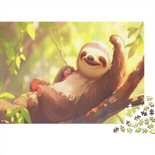 Faultier Puzzle Wild Tier Lernspiel 1000 Teile Geschicklichkeitsspiel Holzpuzzles PuzzlePädagogisches Für Die Ganze Familie 1000pcs (75x50cm) von TJLROUVNK