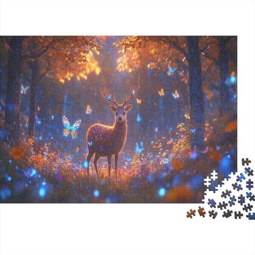 Fawn Puzzle Schmetterling Lernspiel 1000 PCS Geschicklichkeitsspiel Holzpuzzles PuzzlePädagogisches Für Die Ganze Familie 1000pcs (75x50cm) von TJLROUVNK