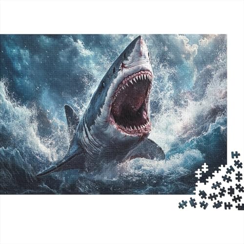 Hai Puzzle Meer Lernspiel 1000 PCS Herausforderungsspielzeug Holzpuzzles PuzzlePädagogisches Für Erwachsene 1000pcs (75x50cm) von TJLROUVNK