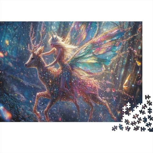 Hirsch Puzzle Fee Lernspiel 1000-teilige Geschicklichkeitsspiel Holzpuzzles PuzzlePädagogisches Für Erwachsene 1000pcs (75x50cm) von TJLROUVNK